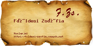 Földesi Zsófia névjegykártya