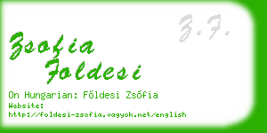 zsofia foldesi business card