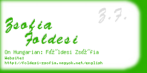 zsofia foldesi business card